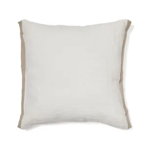 Suerta white and beige cushion cover, 100% linen, 45 x 45 cm by Kave Home, a Cushions, Decorative Pillows for sale on Style Sourcebook