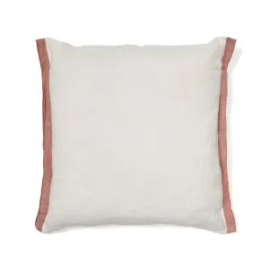 Suerta white and terracotta cushion cover, 100% linen, 45 x 45 cm by Kave Home, a Cushions, Decorative Pillows for sale on Style Sourcebook