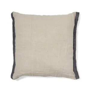 Suerta beige and blue cushion cover, 100% linen, 45 x 45 cm by Kave Home, a Cushions, Decorative Pillows for sale on Style Sourcebook