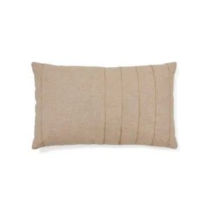 Sayema cushion cover in beige cotton and natural jute embroidery feature, 30 x 50 cm by Kave Home, a Cushions, Decorative Pillows for sale on Style Sourcebook