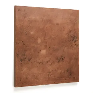 Sabira abstract canvas in worn copper 100 x 100 cm by Kave Home, a Painted Canvases for sale on Style Sourcebook