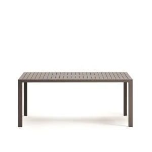 Culip aluminium outdoor table in powder coated brown finish, 180 x 90 cm by Kave Home, a Tables for sale on Style Sourcebook