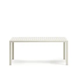 Culip aluminium outdoor table with white finish, 180 x 90 cm by Kave Home, a Tables for sale on Style Sourcebook