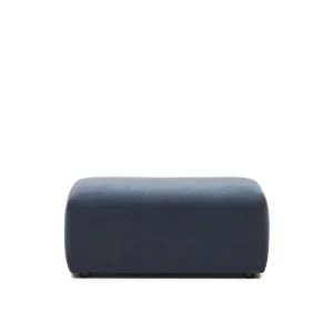 Neom end pouffe in blue, 75 x 89 cm by Kave Home, a Sofas for sale on Style Sourcebook