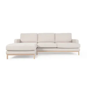 Mihaela 3 seater sofa with left-hand chaise longue in white micro bouclé, 264 cm by Kave Home, a Sofas for sale on Style Sourcebook