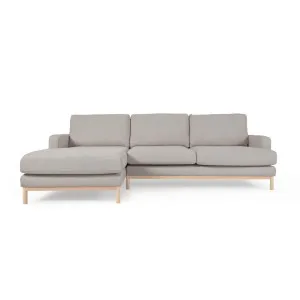 Mihaela 3 seater sofa with left-hand chaise longue in grey micro bouclé, 264 cm by Kave Home, a Sofas for sale on Style Sourcebook