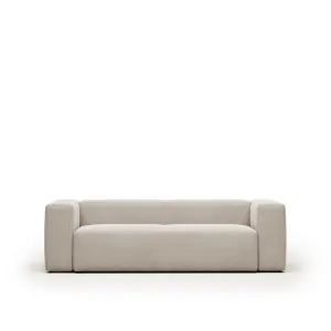 Blok 3 seater sofa in beige, 240 cm by Kave Home, a Sofas for sale on Style Sourcebook