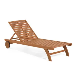 Beila solid eucalyptus wood outdoor sun lounger, FSC 100% by Kave Home, a Outdoor Chairs for sale on Style Sourcebook