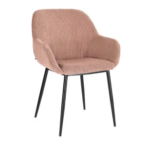 Konna chair in pink wide seam corduroy by Kave Home, a Dining Chairs for sale on Style Sourcebook