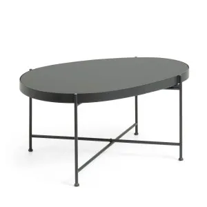 Black Marlet coffee table 82 x 55 cm by Kave Home, a Coffee Table for sale on Style Sourcebook