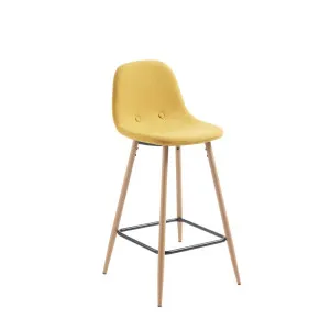 Mustard Nolite stool height 65 cm by Kave Home, a Bar Stools for sale on Style Sourcebook