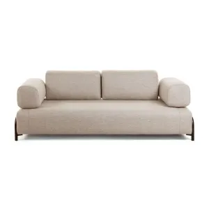 Compo 3 seater sofa in beige, 232 cm by Kave Home, a Sofas for sale on Style Sourcebook