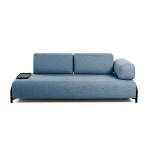 Compo 3-seater sofa in blue with small tray 232 cm by Kave Home, a Sofas for sale on Style Sourcebook