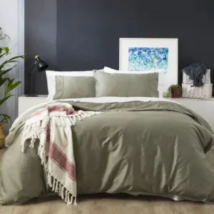 Park Avenue Natural Bamboo Cotton 500 Thread Count Jade Quilt Cover Set by null, a Quilt Covers for sale on Style Sourcebook