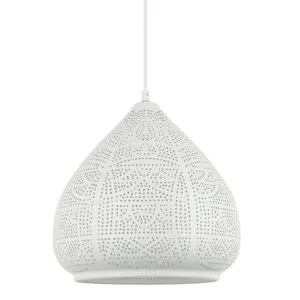 CLA Marrakesh Bohemian Ellipse Shape Pendant White by Compact Lamps Australia, a Pendant Lighting for sale on Style Sourcebook