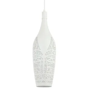 CLA Marrakesh Bohemian Bottle Shape Pendant Light White by Compact Lamps Australia, a Pendant Lighting for sale on Style Sourcebook