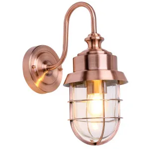 CLA Parol Exterior Cage Wall Light IP44 Copper by Compact Lamps Australia, a Wall Lighting for sale on Style Sourcebook