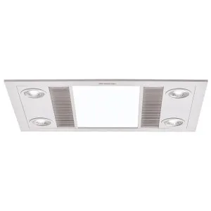 Martec Linear Plus 3 in 1 Exhaust Fan with LED Light and Heat White by Martec, a Exhaust Fans for sale on Style Sourcebook