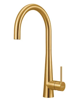 Essente Gooseneck Mixer | Made From Stainless Steel In Gold By Oliveri by Oliveri, a Kitchen Taps & Mixers for sale on Style Sourcebook