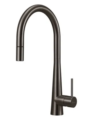 Essente Gooseneck Pull-Out Mixer | Made From Stainless Steel In Gunmetal By Oliveri by Oliveri, a Kitchen Taps & Mixers for sale on Style Sourcebook