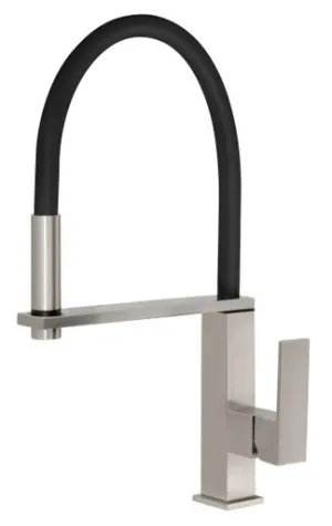 Vezz Square Flexible Hose Sink Mixer ( Hose) 5Star Lead Free | Made From Brass In Black By Phoenix by PHOENIX, a Kitchen Taps & Mixers for sale on Style Sourcebook