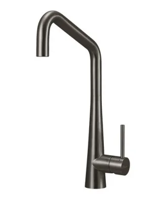 Essente Square Gooseneck Mixer | Made From Stainless Steel In Gunmetal By Oliveri by Oliveri, a Kitchen Taps & Mixers for sale on Style Sourcebook