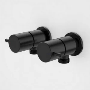 Luna Lever Washing Machine Tap Set (Pair) Lead Free In Black By Caroma by Caroma, a Laundry Taps for sale on Style Sourcebook