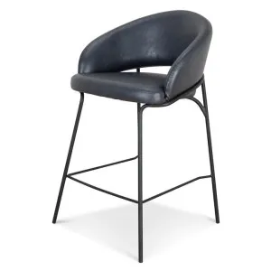 Ex Display - Rabi Fabric Bar Stool - Full Black - Last One by Interior Secrets - AfterPay Available by Interior Secrets, a Bar Stools for sale on Style Sourcebook