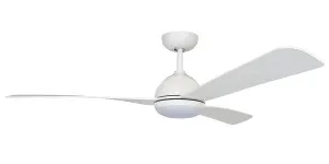 Claro Groove 52'' DC Ceiling Fan with CCT LED Light and Remote White by Claro, a Ceiling Fans for sale on Style Sourcebook