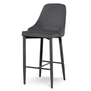 Ex Display - Arlen 65cm Bar Stool - Grey Velvet by Interior Secrets - AfterPay Available by Interior Secrets, a Bar Stools for sale on Style Sourcebook