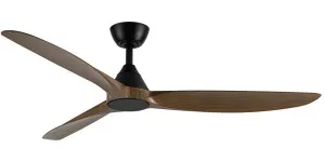 Martec Seaforth 56" DC Smart Ceiling Fan with Remote Control Black and Teak by Martec, a Ceiling Fans for sale on Style Sourcebook