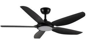 Martec Esprit 52" DC Smart Ceiling Fan with 24W Dimmable LED Light and Remote Control Black by Martec, a Ceiling Fans for sale on Style Sourcebook