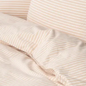 Canningvale Modella Stripe Quilt Cover Set - White, Single, 100% Cotton by Canningvale, a Sheets for sale on Style Sourcebook