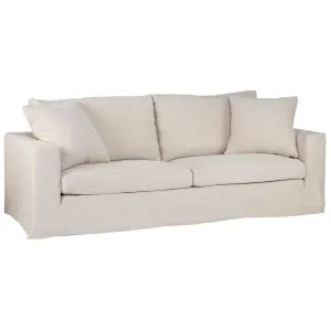 Bungalow 3 Seater Slip Cover Sofa - Natural Linen by CAFE Lighting & Living, a Sofas for sale on Style Sourcebook