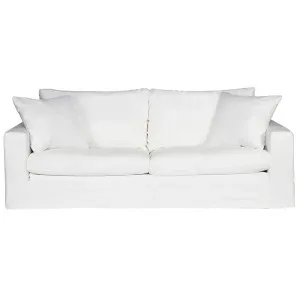 Bungalow 3 Seater Slip Cover Sofa - White Cotton by CAFE Lighting & Living, a Sofas for sale on Style Sourcebook