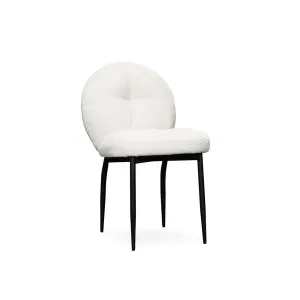 Como Dining Chair - White Gusto - Black Leg by Darcy & Duke, a Dining Chairs for sale on Style Sourcebook