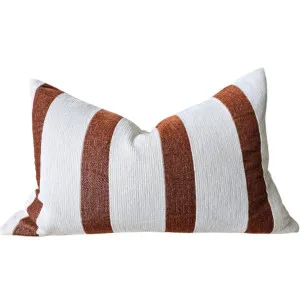 Palma Corduroy Cushion 40x60cm Lumbar - Off White | Rust by Macey & Moore, a Cushions, Decorative Pillows for sale on Style Sourcebook