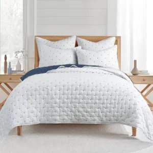 Jenny Mclean Swiss Dots Blue and White Coverlet Set by null, a Quilt Covers for sale on Style Sourcebook