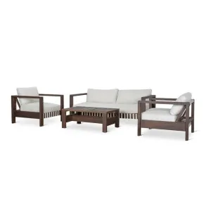 Armani 4pcs Outdoor Lounge Set - Royal Sand by Interior Secrets - AfterPay Available by Interior Secrets, a Outdoor Sofa Sets for sale on Style Sourcebook