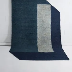 Tundra Jute Irregular Rug Blue 160x230cm by DecoRug, a Contemporary Rugs for sale on Style Sourcebook