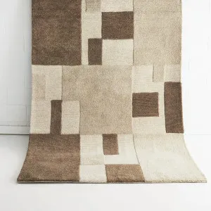 Zephyr Beige Brown Wool Rug by DecoRug, a Contemporary Rugs for sale on Style Sourcebook