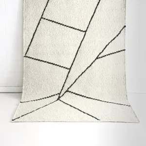 Atlas Ivory Black Boucle Wool Rug by DecoRug, a Contemporary Rugs for sale on Style Sourcebook