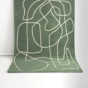 Elm Green Wool Rug by DecoRug, a Contemporary Rugs for sale on Style Sourcebook