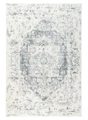 Yelina Cream and Grey Distressed Washable Rug by Miss Amara, a Other Rugs for sale on Style Sourcebook