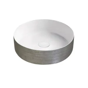 Florencia Vessel Basin NTH Ceramic 360 White/Silver by null, a Basins for sale on Style Sourcebook