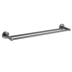 Misha Double Towel Rail 600 Gun Metal by Haus25, a Towel Rails for sale on Style Sourcebook