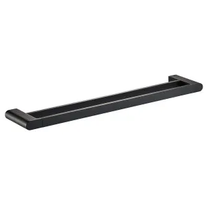 Flores Towel Rail Double 800 Matte Black by Ikon, a Towel Rails for sale on Style Sourcebook