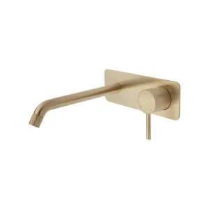 Axle Wall Basin Set Soft Square Curved 200 Urban Brass by null, a Bathroom Taps & Mixers for sale on Style Sourcebook