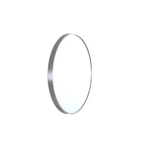 Modern Round Framed Mirror 810 Brushed Nickel by Remer, a Vanity Mirrors for sale on Style Sourcebook