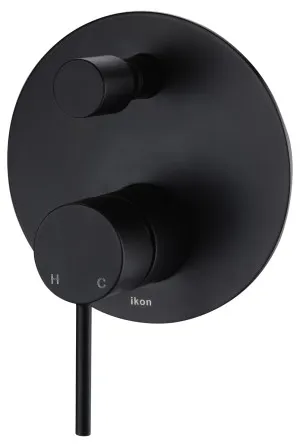 Hali Wall/Shower Mixer w Diverter Matte Black by Ikon, a Shower Heads & Mixers for sale on Style Sourcebook